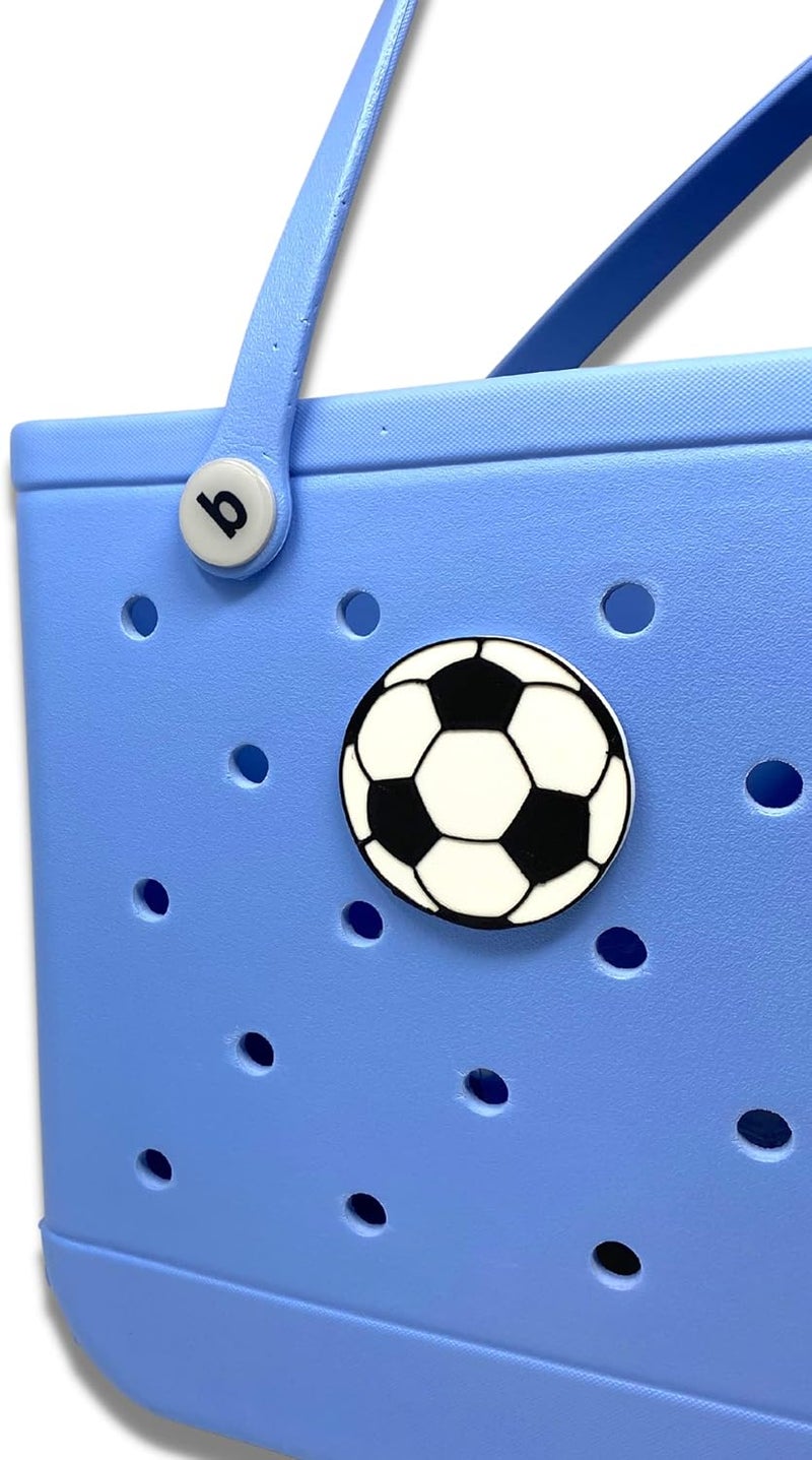 FRESHe BAGLETS - Soccer Charm Accessory Compatible with Bogg Bags - Decorative Charm Perfect for Customizing Your Bag & Showing Your Team Support (Soccer) - Image 1